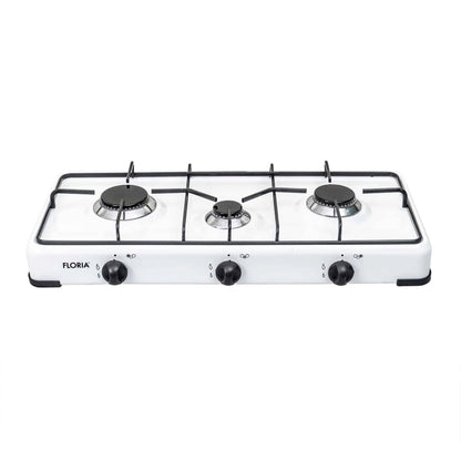 Pachet aragaz 3 ochiuri, 62×30 cm plus (ceas pentru butelie, 2 m furtun pentru gaz, 3 coliere pentru furtun, aprinzator) alb / ZLN 7139_1