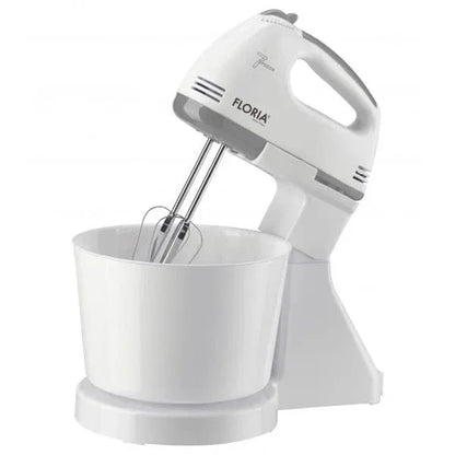 Mixer de masa cu bol plastic, 7 viteze, putere 150W, capacitate 2L, alb / ZLN 7577