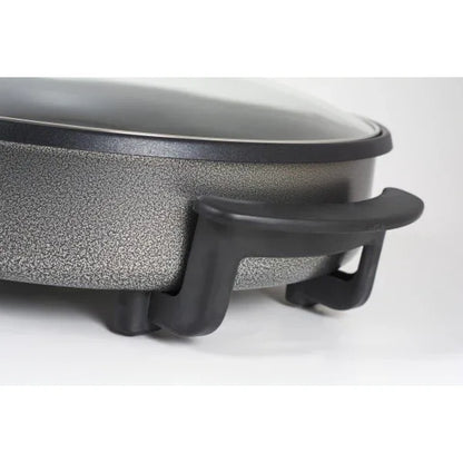 Tigaie electrica rotunda, pizza, grill, diametru 38 cm, putere 1500 W, capac sticla / ZLN 7870