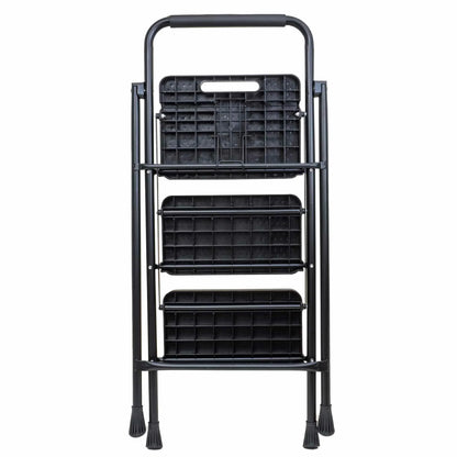 Scara metalica cu 3 trepte late, pliabila negru Z-TOOLS / ZTS 8087