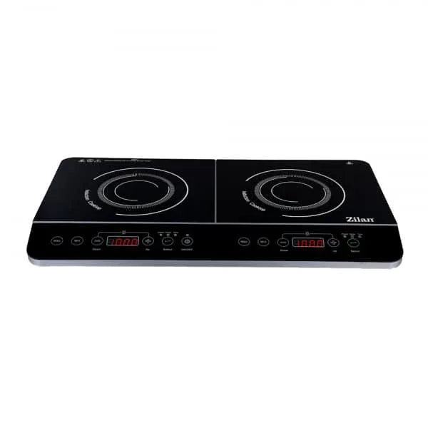 Plita cu inductie, Zilan, doua ochiuri putere 3500W, geam din cristal negru, oprire automata / ZLN 8088