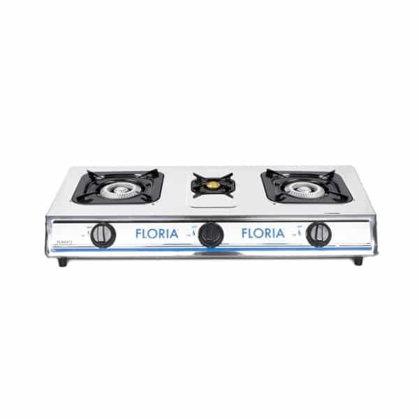 Aragaz din inox cu 3 ochiuri, alimentare la butelie / ZLN 8472