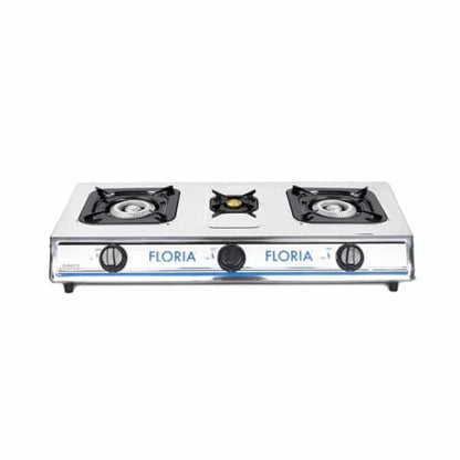 Aragaz din inox cu 3 ochiuri, alimentare la butelie / ZLN 8472