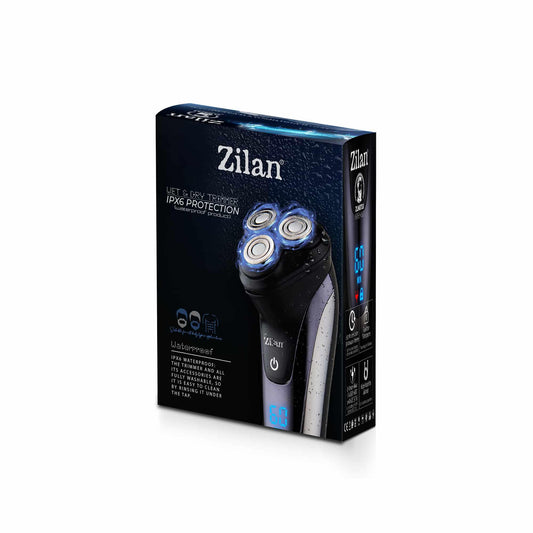 Aparat de ras electric pentru barbati reincarcabil IPX6, LED, negru / ZLN 8733