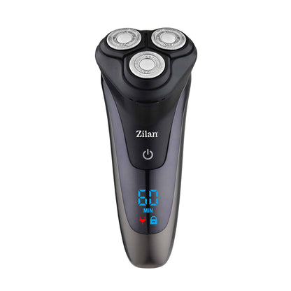 Aparat de ras electric pentru barbati reincarcabil IPX6, LED, negru / ZLN 8733