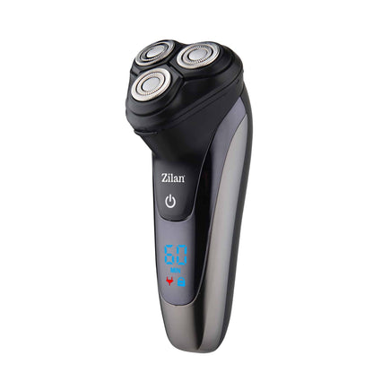 Aparat de ras electric pentru barbati reincarcabil IPX6, LED, negru / ZLN 8733