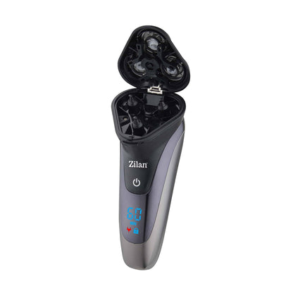 Aparat de ras electric pentru barbati reincarcabil IPX6, LED, negru / ZLN 8733