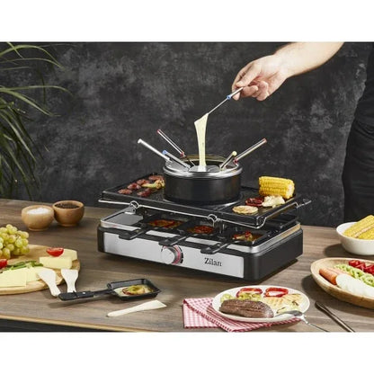 Gratar electric 3 in 1, non stick, putere 1400w, capacitate recipient 1l, elemente de inox, indicator luminos / ZLN 8856