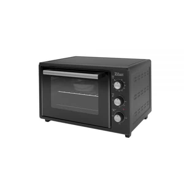 Cuptor electric Zilan capacitate 35l, putere 1800w, termostat reglabil, geam dublu, negru / ZLN 8894