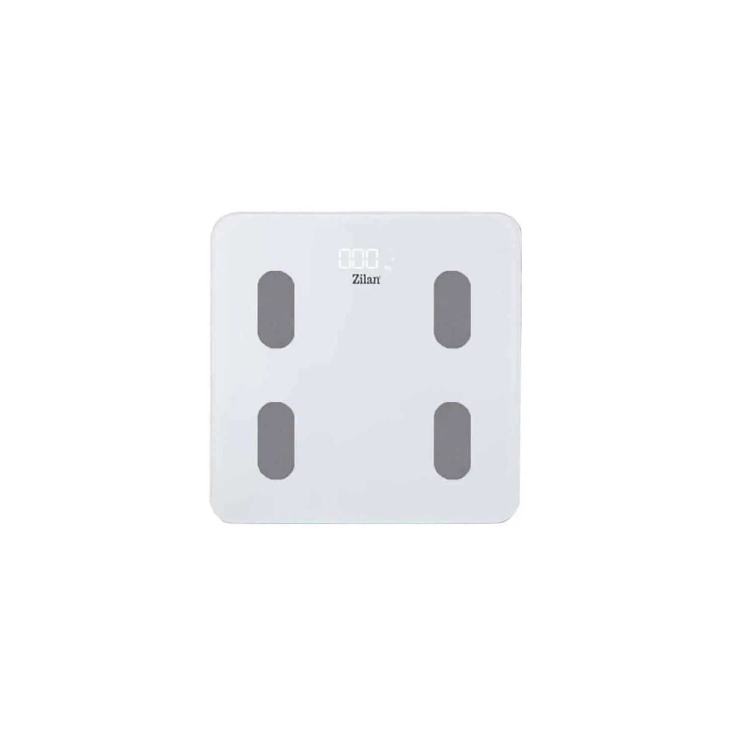 Cantar electronic de persoane, ZILAN maxim 180kg, sticla, alb / ZLN 8979