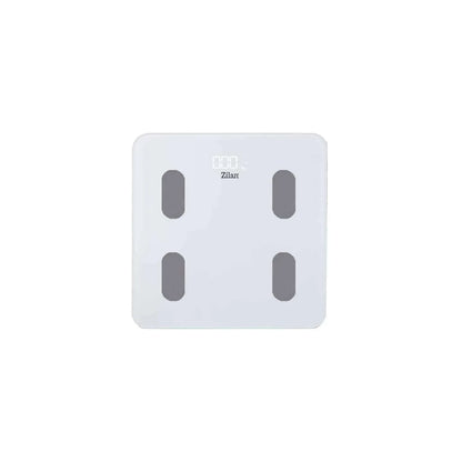 Cantar electronic de persoane, ZILAN maxim 180kg, sticla, alb / ZLN 8979