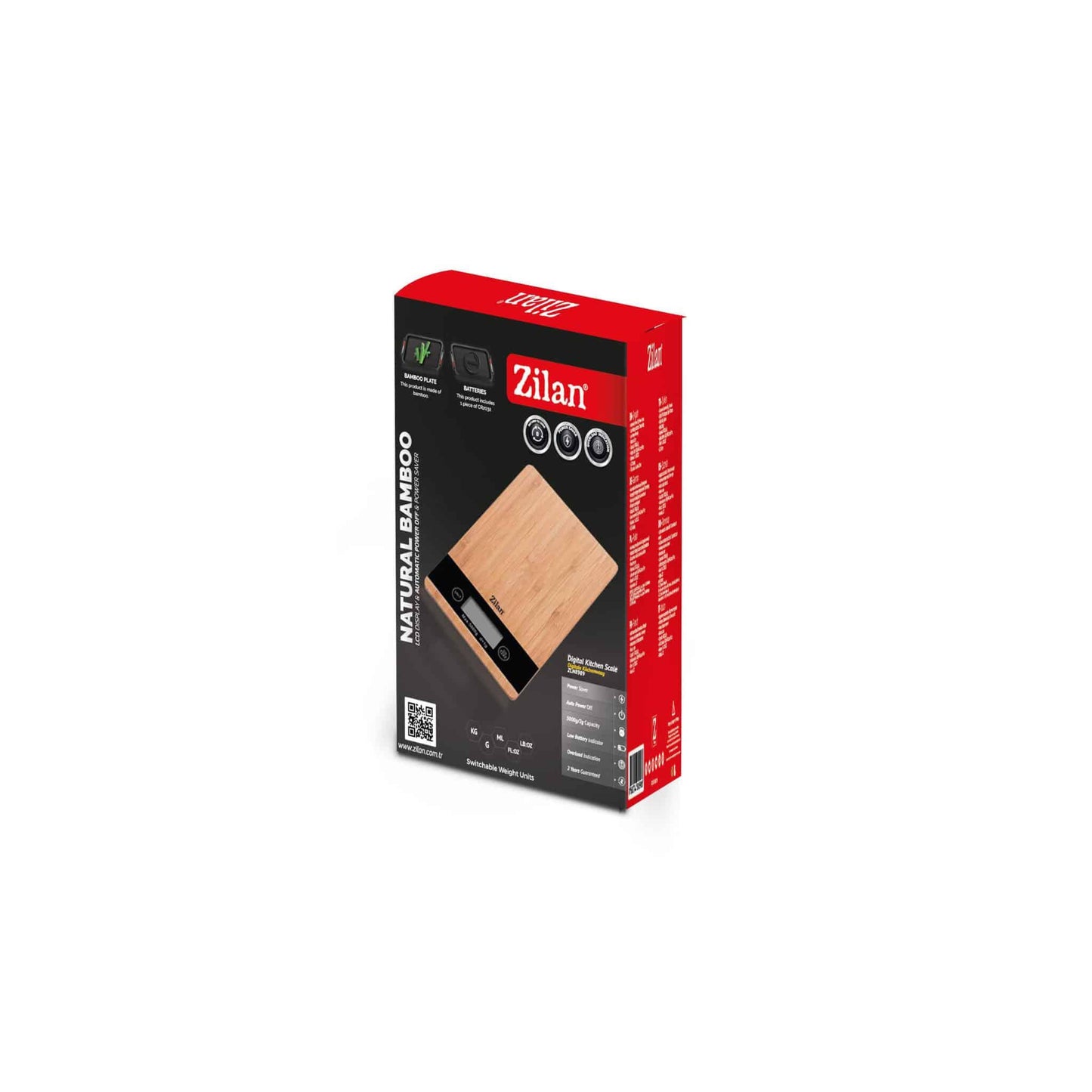 Cantar de bucatarie digital, maxim 5kg, suprafata lemn ZILAN / ZLN 8989