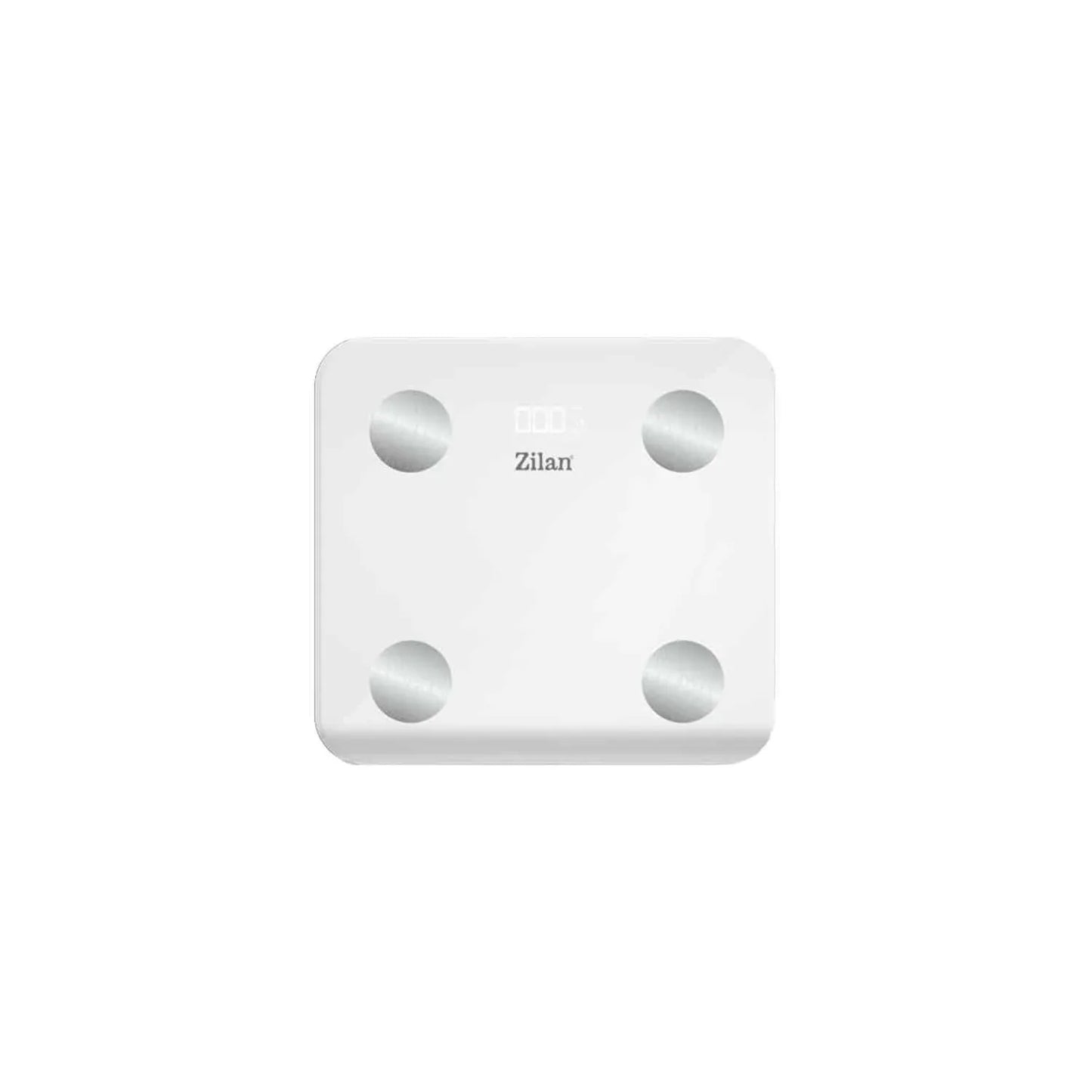 Cantar electronic de persoane, ZILAN maxim 180kg, sticla, alb / ZLN 9006