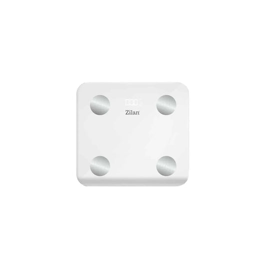 Cantar electronic de persoane, ZILAN maxim 180kg, sticla, alb / ZLN 9006