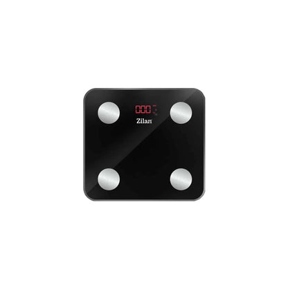 Cantar electronic de persoane, ZILAN maxim 180kg, sticla, negru / ZLN 9007