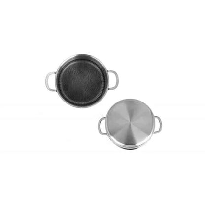 Oala cu capac ZILAN, din inox, antiaderent, diametru 24cm / ZLN 9648