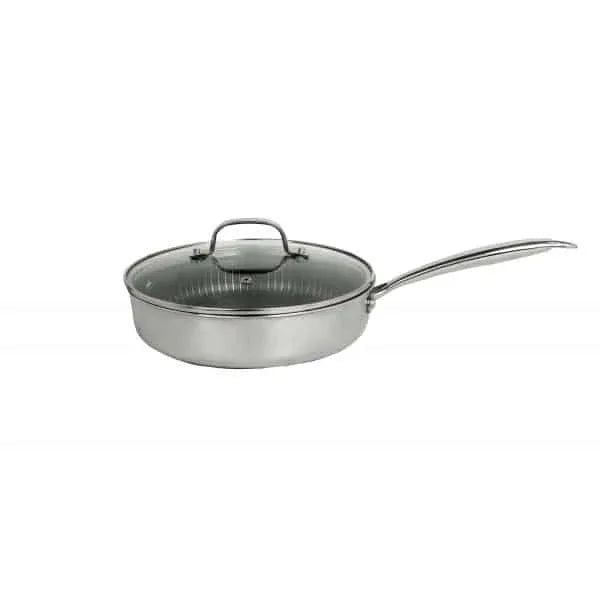 Tigaie inalta cu capac ZILAN, din inox, antiaderent, diametru 26cm / ZLN 9679