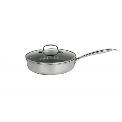 Tigaie inalta cu capac ZILAN, din inox, antiaderent, diametru 26cm / ZLN 9679