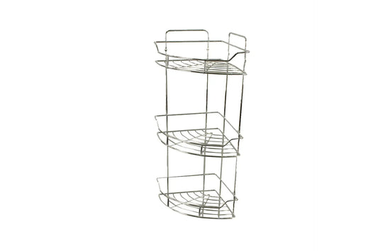 Coltar baie, 3 polite, din inox / ZLN 9752