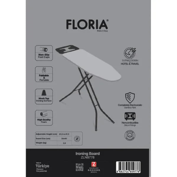 Mini masa de calcat Floria cu cadru metalic, 90x30x81.5cm Z-TOOLS / ZLN 9778