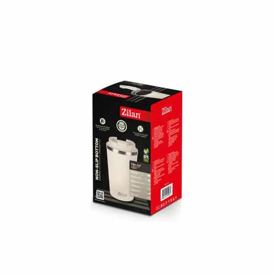 Cana de cafea, termos, interior din inox, capacitate 380ml ZILAN, crem / ZLN 9877