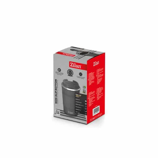 Cana de cafea, termos, interior din inox, capacitate 380ml ZILAN, gri / ZLN 9879