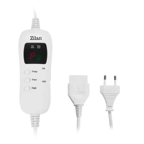 Patura electrica dubla, 180x160cm, 9 trepte de putere, gri ZILAN / ZLN0096