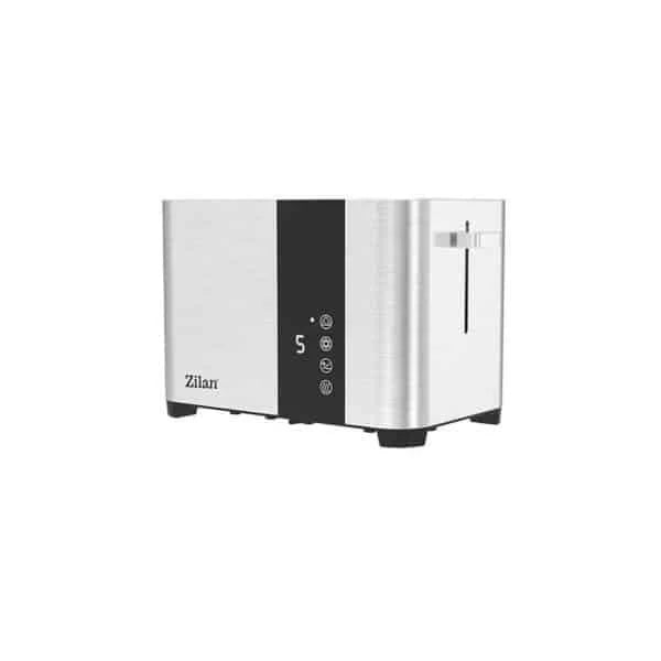 Prajitor digital pentru 2 felii, carcasă din inox, 3 funcții, afișaj LED cu ecran tactil, tavă pentru firimituri, putere 850 W ZILAN / ZLN6334