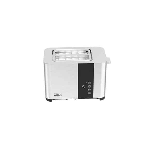 Prajitor digital pentru 2 felii, carcasă din inox, 3 funcții, afișaj LED cu ecran tactil, tavă pentru firimituri, putere 850 W ZILAN / ZLN6334