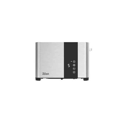 Prajitor digital pentru 2 felii, carcasă din inox, 3 funcții, afișaj LED cu ecran tactil, tavă pentru firimituri, putere 850 W ZILAN / ZLN6334