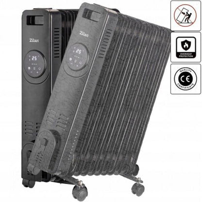 Calorifer electric cu 9 elementi, putere 2000W, termostat reglabil, indicator LED ZILAN / ZLN8416