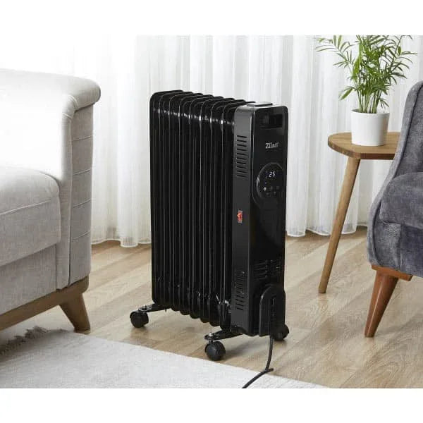 Calorifer electric cu 9 elementi, putere 2000W, termostat reglabil, indicator LED ZILAN / ZLN8416