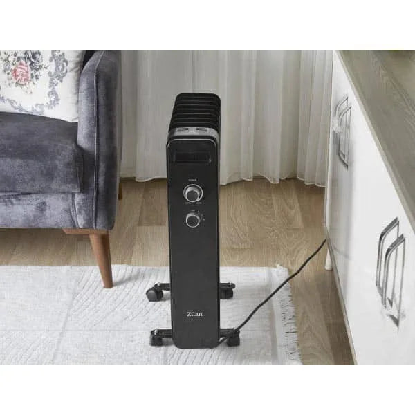 Calorifer electric cu 9 elementi, putere 2000W, termostat reglabil ZILAN / ZLN8443