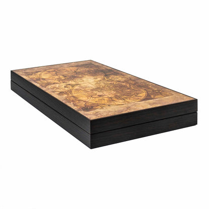 Joc de table din lemn lacuit, model glob lucios, 48x58cm / ZTS 5482-5
