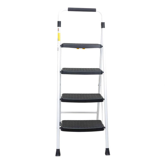 Scara metalica cu 4 trepte late, pliabila alb Z-TOOLS / ZTS 8092