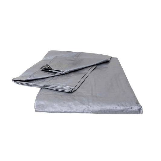 Prelata impermeabila UV, inele de prindere, 8x12m, 130gr/mp, Silver, Z-TOOLS / ZTS 8098