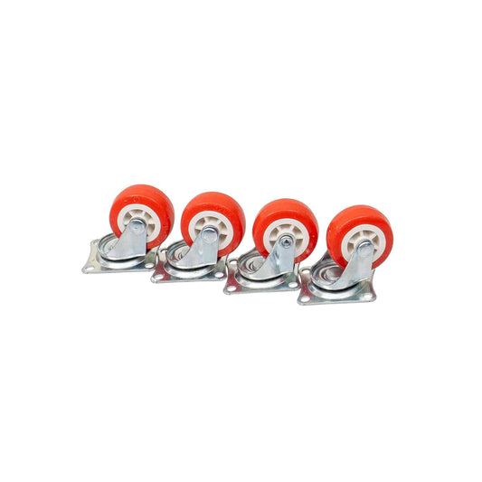 Set 4 roti pivotante, rola de cauciuc, 1.25 inchi, Z-TOOLS / ZTS 8137