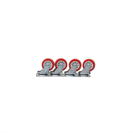 Set 4 roti pivotante, rola de cauciuc, 1.5 inchi, Z-TOOLS / ZTS 8138
