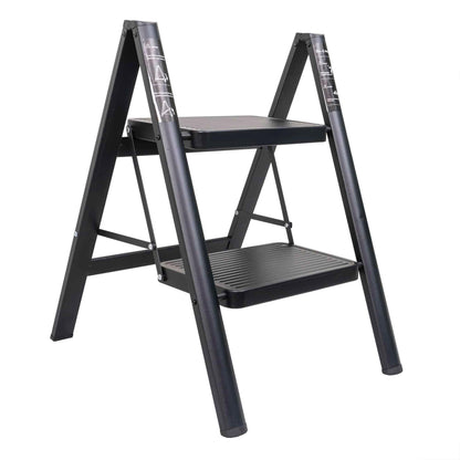 Scara pliabila din metal, cu 2 trepte, maxim 150kg / ZTS 8185