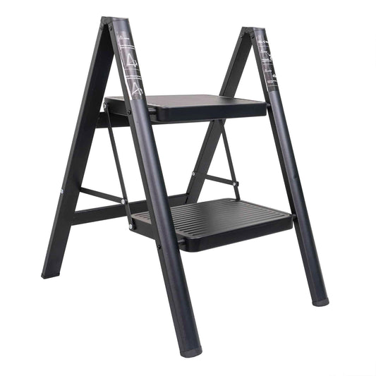 Scara pliabila din metal, cu 2 trepte, maxim 150kg / ZTS 8185