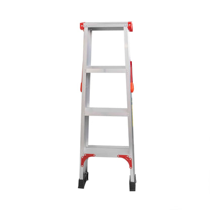 Scara dubla din aluminiu, 2x4 trepte, pliabila, maxim 150kg / ZTS 8188