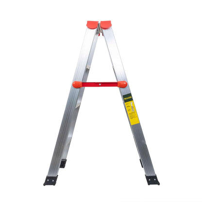 Scara dubla din aluminiu, 2x4 trepte, pliabila, maxim 150kg / ZTS 8188