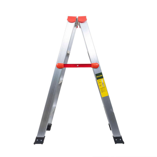 Scara dubla din aluminiu, 2x4 trepte, pliabila, maxim 150kg / ZTS 8188