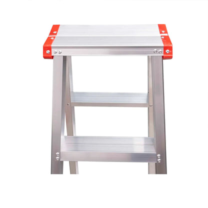Scara dubla din aluminiu, 2x4 trepte, pliabila, maxim 150kg / ZTS 8188