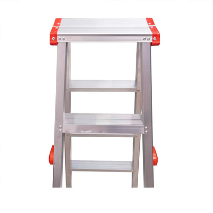 Scara dubla din aluminiu, 2x5 trepte, pliabila, maxim 150kg / ZTS 8189