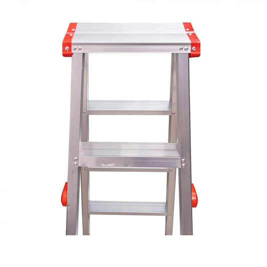 Scara dubla din aluminiu, 2x5 trepte, pliabila, maxim 150kg / ZTS 8189