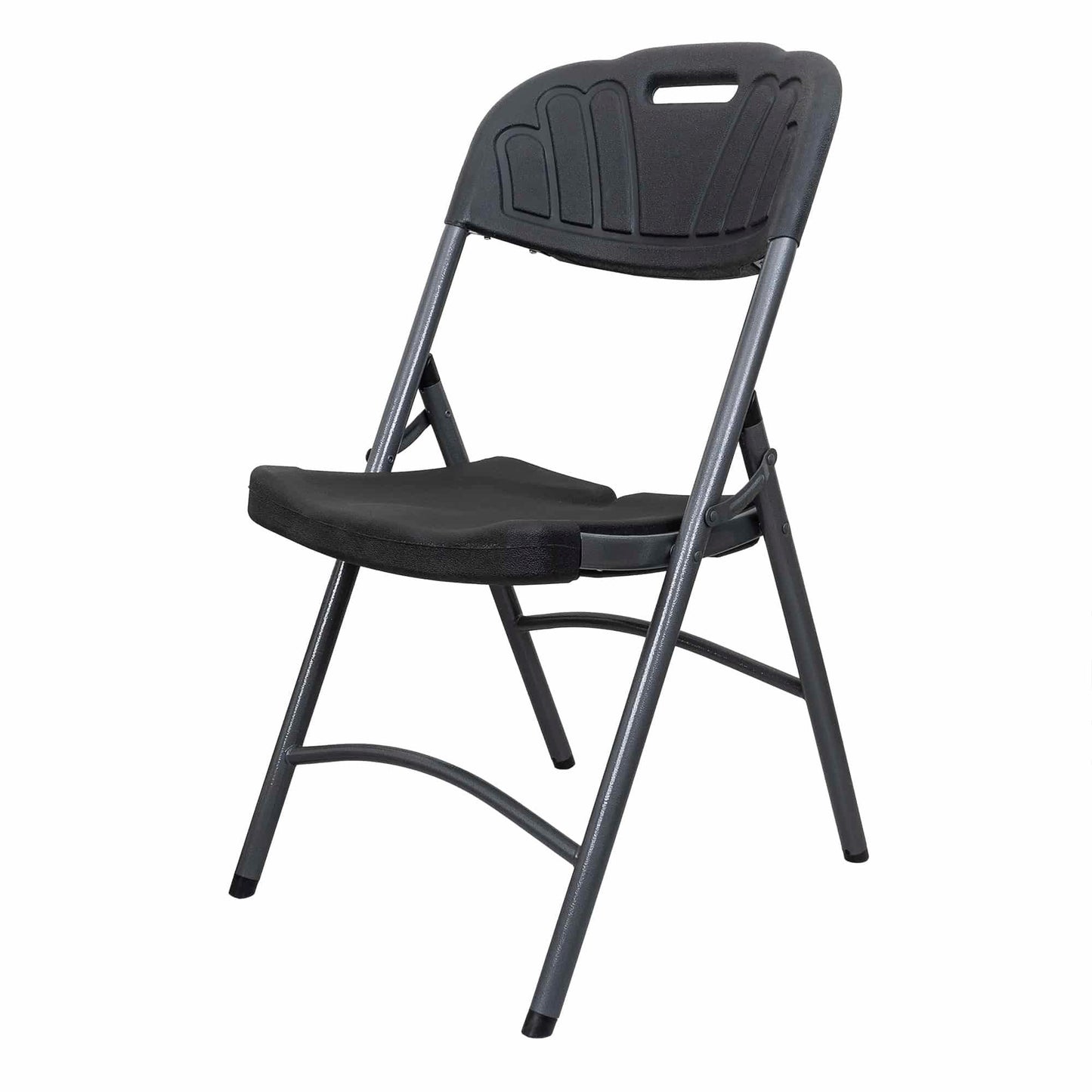 Scaun pliant din plastic pentru terasa, negru / ZTS 8192B