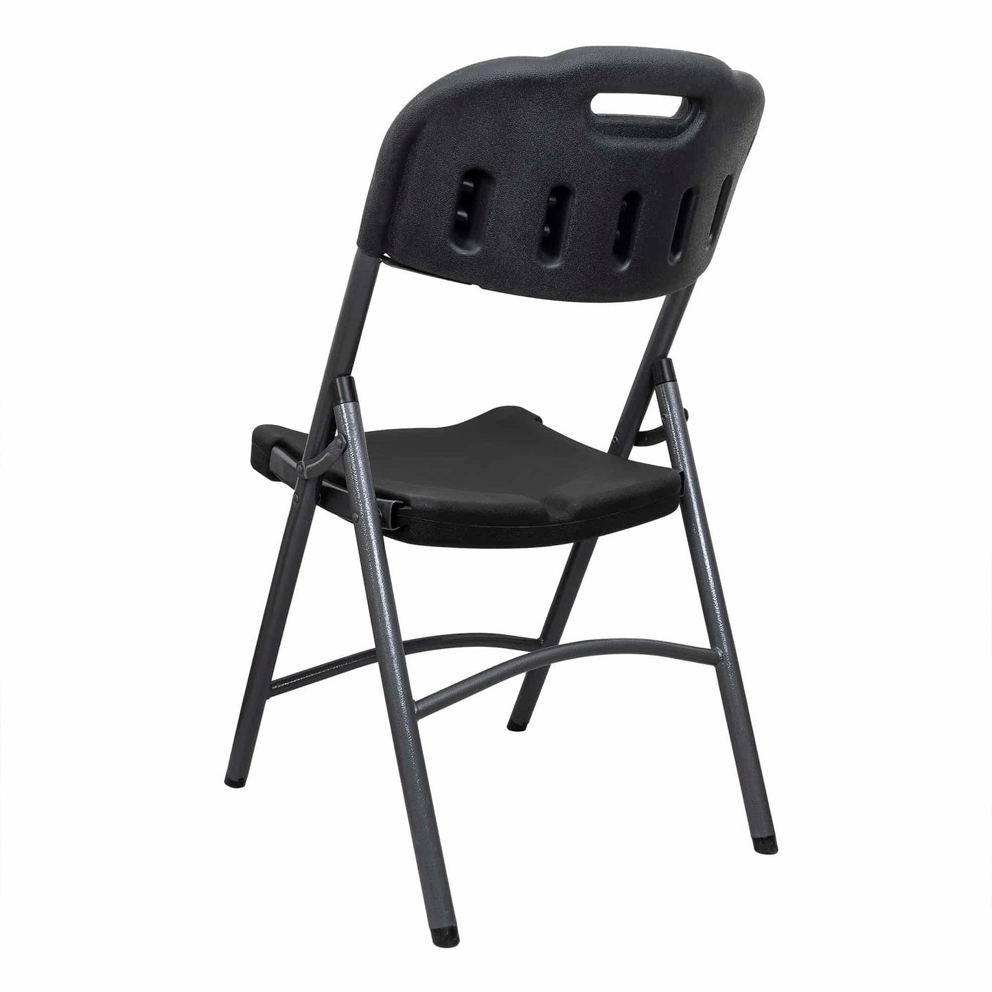 Scaun pliant din plastic pentru terasa, negru / ZTS 8192B