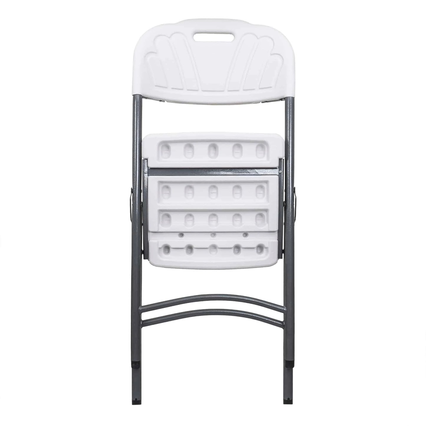 Scaun pliant din plastic pentru terasa, alb / ZTS 8192W