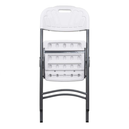 Scaun pliant din plastic pentru terasa, alb / ZTS 8192W